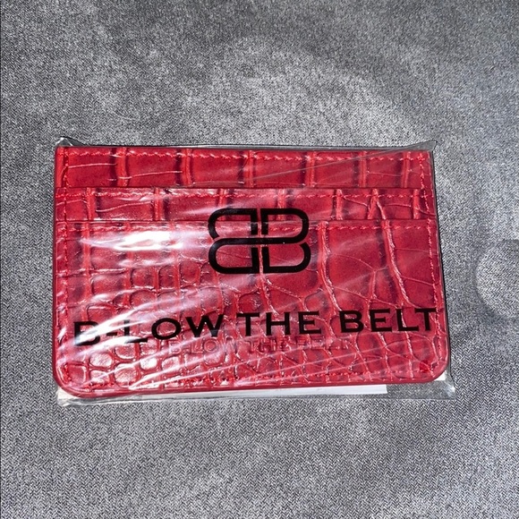 B-low the Belt Red Croc Card Case - Picture 2 of 3